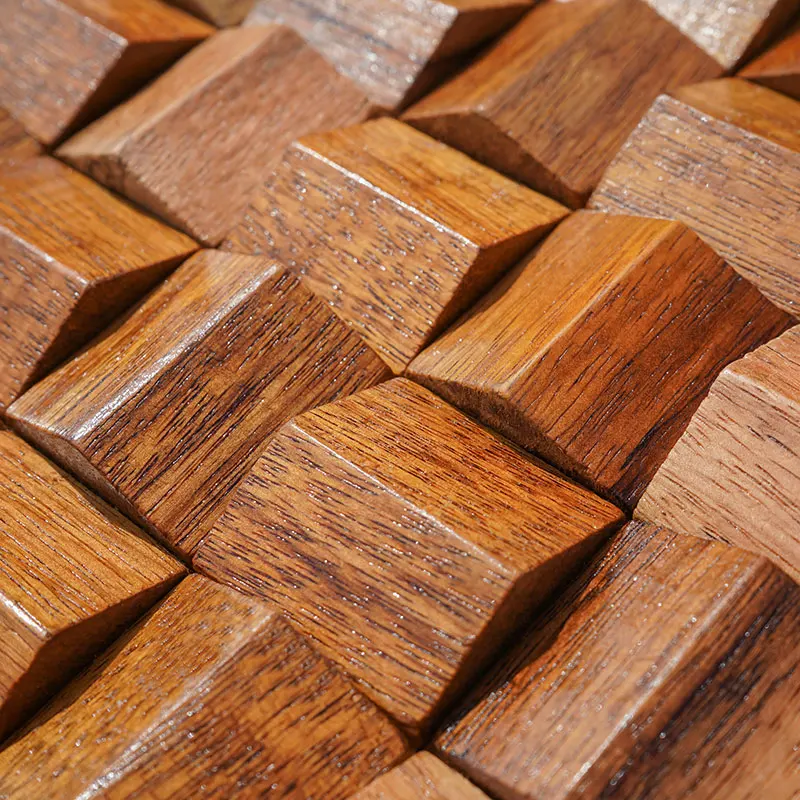 Massivholz 3D Mosaikplatte Premium ✅ (30 x 30 cm)