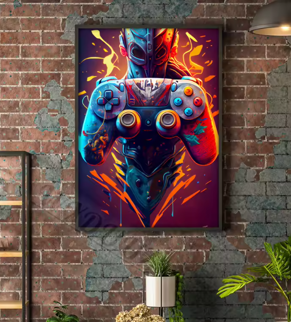Premium Wandbilder - Neon-Respawn: Wandbilder-Kollektion für Gamer (mehrere Größen erhältlich)