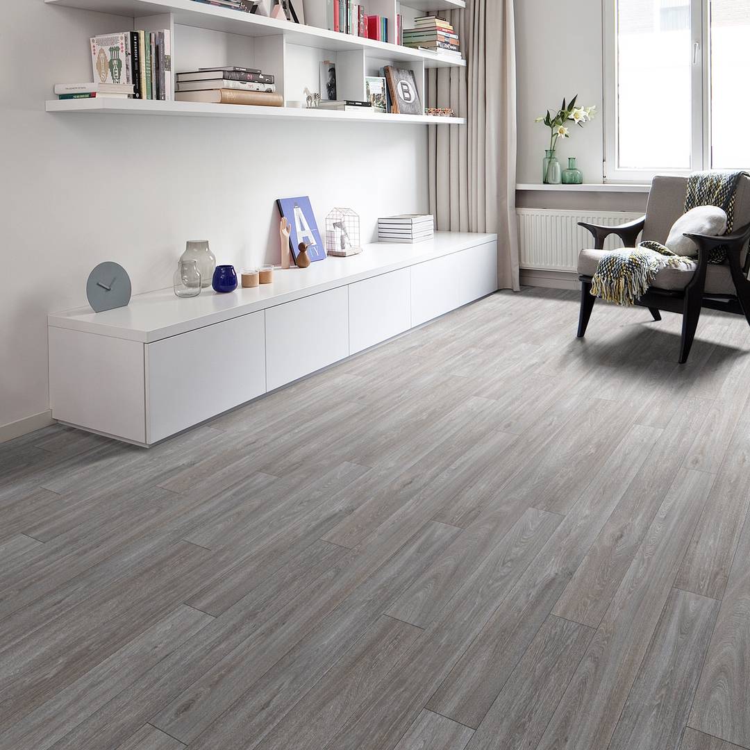 Luxuriöser Aschgrauer 8mm Laminatboden