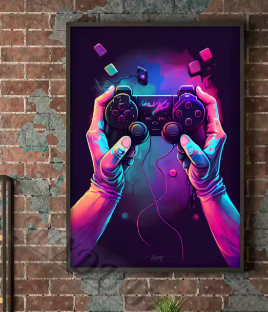 Premium Wandbilder - Neon-Respawn: Wandbilder-Kollektion für Gamer (mehrere Größen erhältlich)