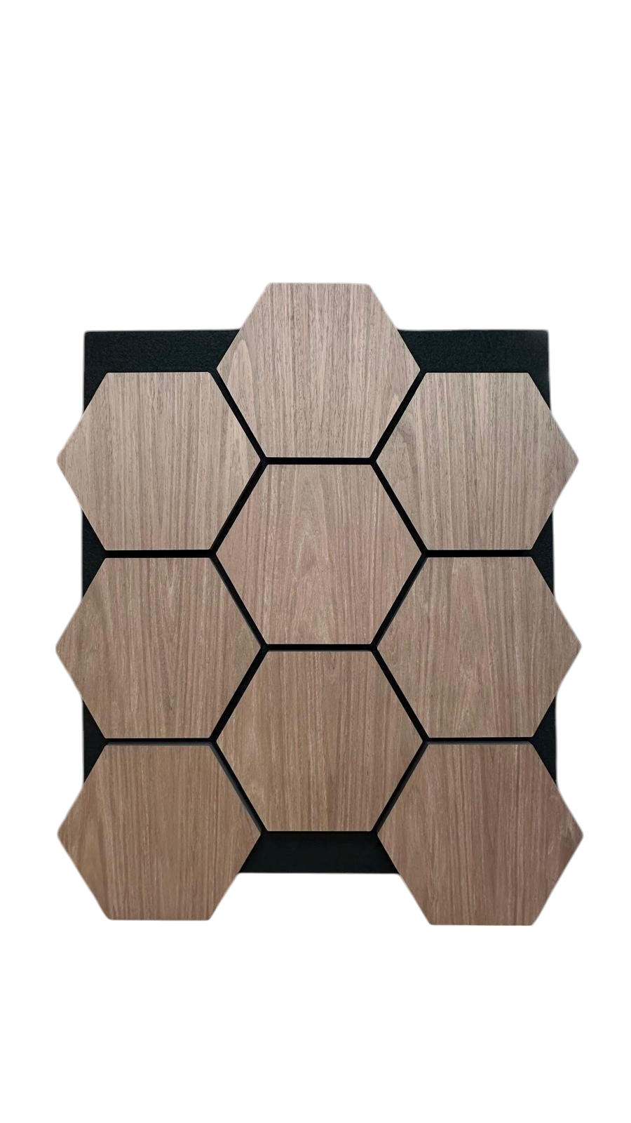 Packung mit 4 Akustikwand-Sechskantpaneelen aus Holz, 700 mm x 570 mm, helle Eiche