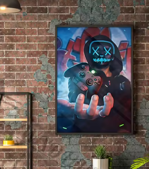 Premium Wandbilder - Neon-Respawn: Wandbilder-Kollektion für Gamer (mehrere Größen erhältlich)